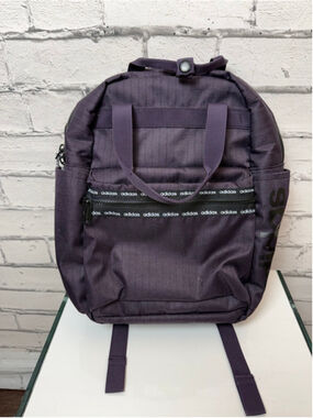 Women's Adidas Backpack Purple with Black Accents Ripstop Material with Handles
